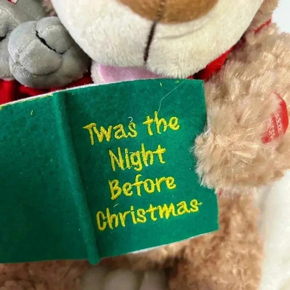 Animated Christmas, bear and mouse. Reads “Twas  night before Christmas” works. - Picture 2 of 12